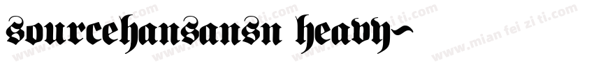 sourcehansansn heavy字体转换